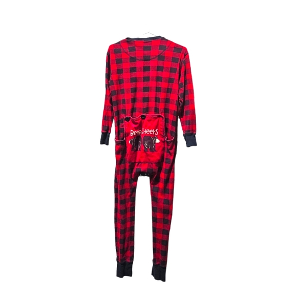 Lazy One Bear Cheeks Plaid Pjs , Size Small - Picture 3 of 6